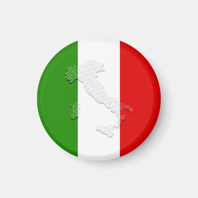 Italienska flagga magnet (Framsidan)