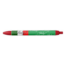 Italienska Flagga med Flagga Färg & vit Elegant Te