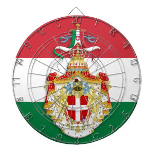 Italienska Flagga med insignier av Konungariket It Darttavla