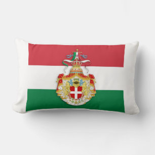 Italienska Flagga med insignier av Konungariket It Lumbarkudde
