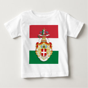 Italienska Flagga med insignier av Konungariket It Tee Shirt