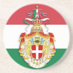 Italienska Flagga med insignier av Konungariket It Underlägg