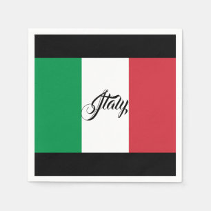 Italienska Flagga Napkins Pappersservett