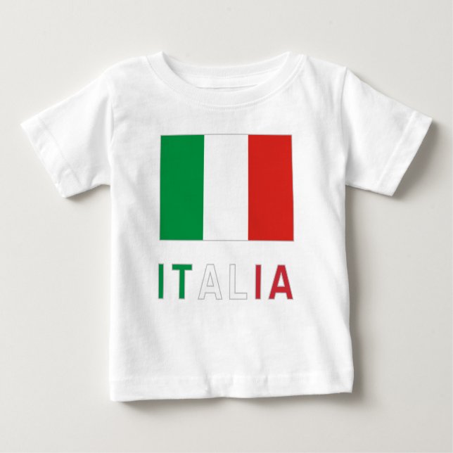 Italienska Flagga och italienska Tee (Framsida)