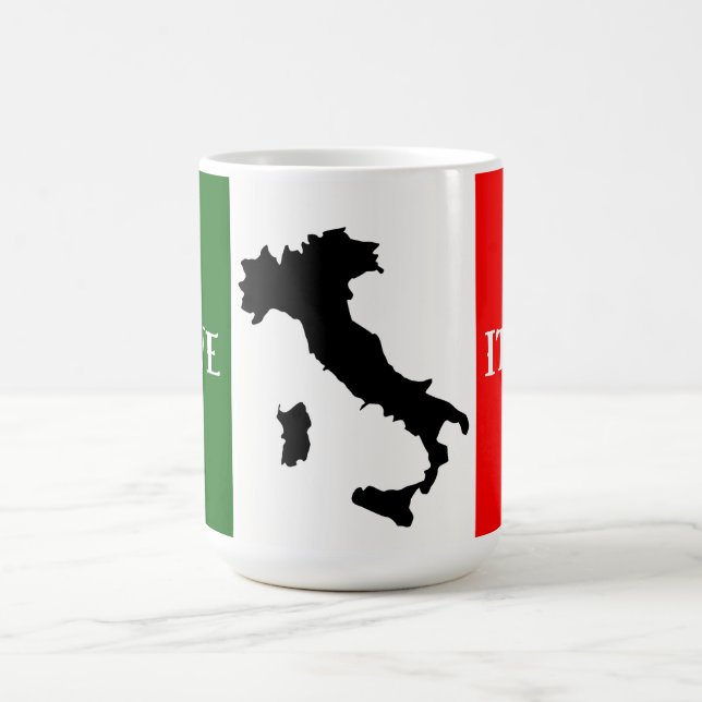 Italienska Flagga och Karta design Kaffemugg (Center)