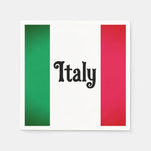 Italienska Flagga Pappra blöjor Pappersservett