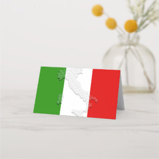 Italienska flagga placeringskort