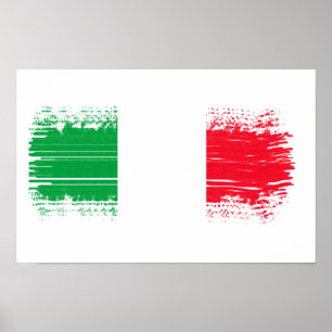 Italienska flagga poster