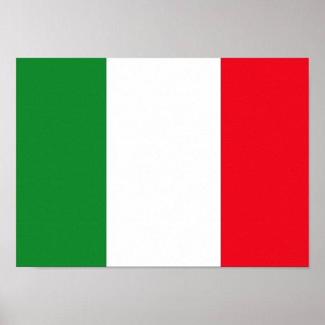 Italienska Flagga Poster (Framsidan)