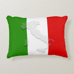 Italienska flagga prydnadskudde