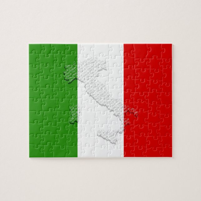 Italienska flagga pussel (Horisontell)