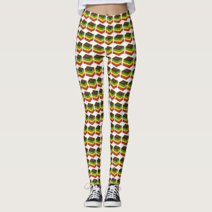 Italienska Flagga Rainbow Seven Lagrar Tricolor Co Leggings
