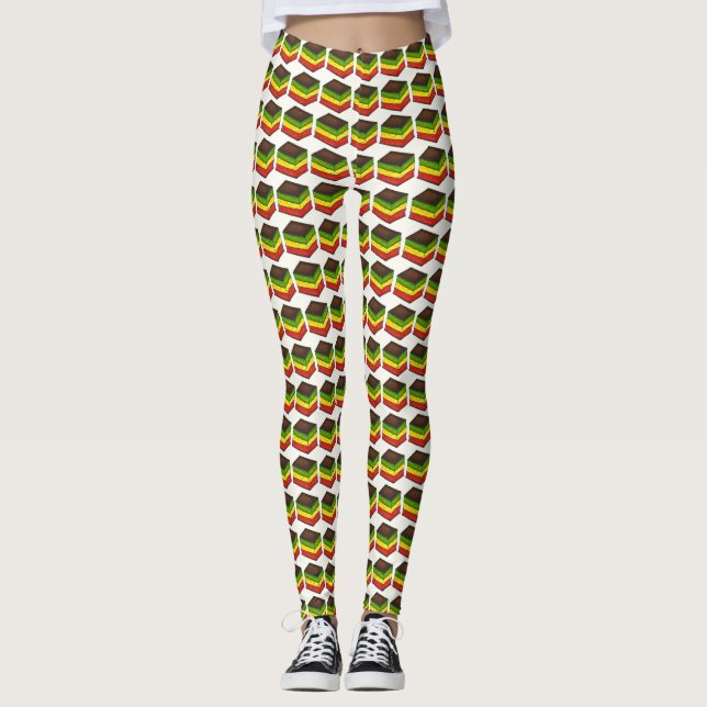 Italienska Flagga Rainbow Seven Lagrar Tricolor Co Leggings (Framsida)