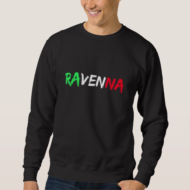 Italienska Flagga Ravenna Lång Ärmad Tröja (Framsida)