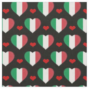 Italienska Flagga & Red Heart mode Fabric/Italien Tyg
