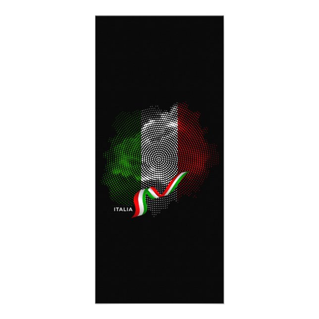 Italienska flagga reklamkort (Framsidan)