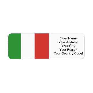 Italienska Flagga Returadress Etikett