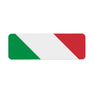 Italienska Flagga Returadress Etikett