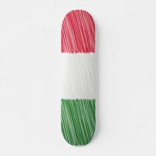 Italienska Flagga Sketch Mini Skateboard Bräda 18,5 Cm