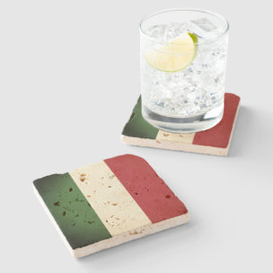 Italienska Flagga Stenunderlägg