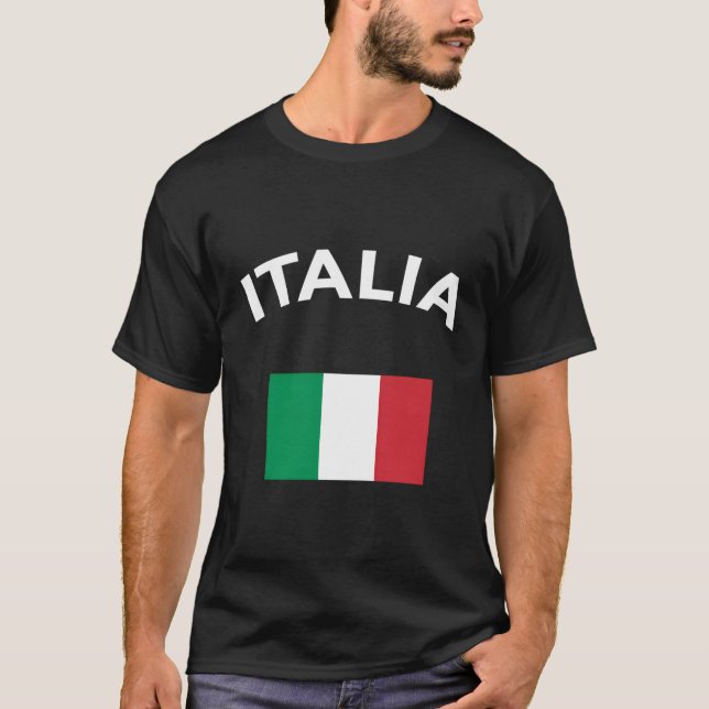 Italienska Flagga T Shirt (Framsida)