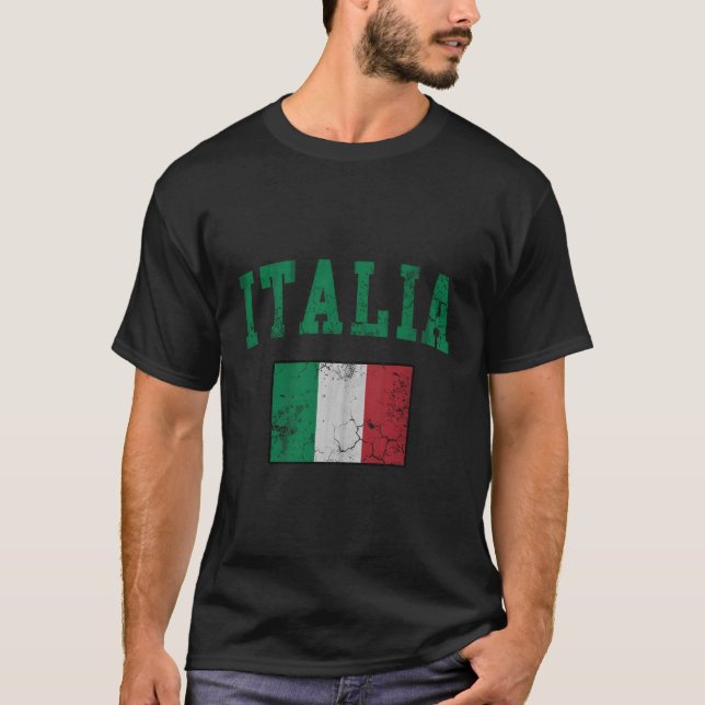 Italienska Flagga T Shirt (Framsida)