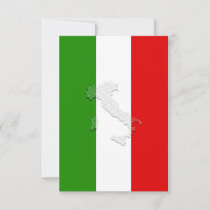 Italienska flagga tack kort