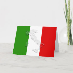 Italienska flagga tack kort