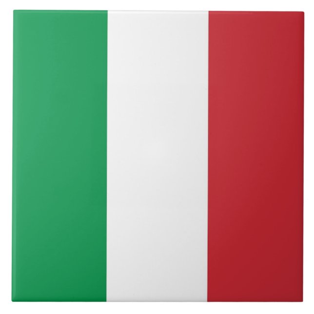 Italienska Flagga Tile Kakelplatta (Framsidan)