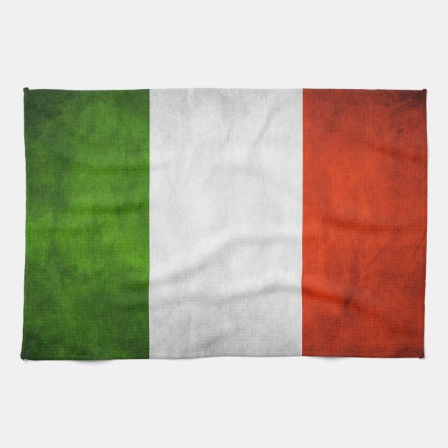 Italienska Flagga Towel 16 x 24 Kökshandduk (Horisontell)