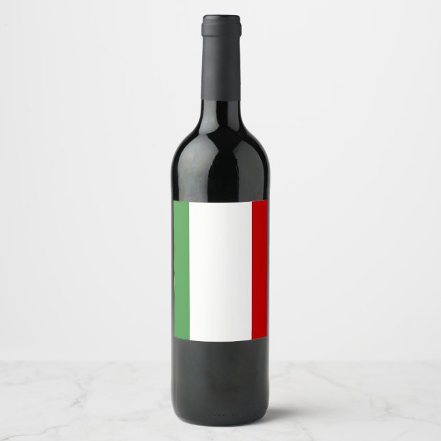 Italienska Flagga Vinflaska Etikett (Framsida)