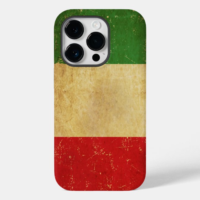 Italienska Flagga Vintage Grunge (Baksida)