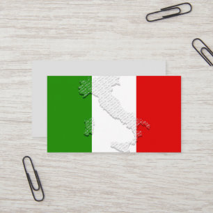 Italienska flagga visitkort