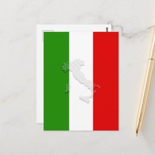 Italienska flagga vykort
