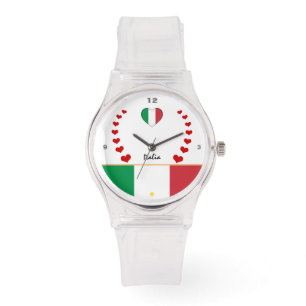 Italienska Flagga Watch, Italia, mode watch/Italie Armbandsur
