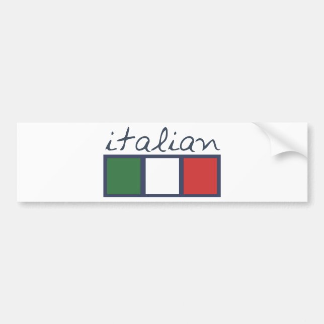 Italienska flaggafärger! bildekal (Framsidan)