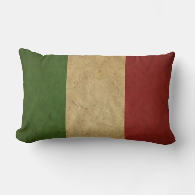 Italienska flaggaGrungefärger Lumbarkudde (Framsida)