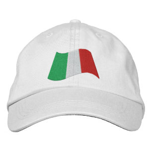 Italienska flaggan broderad keps