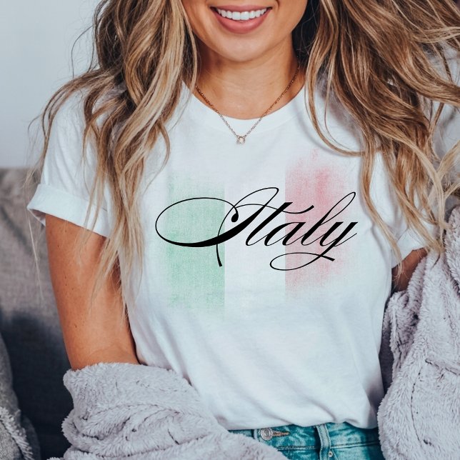 Italienska flaggan grön vit röd Italien stolthet T Shirt (Skapare uppladdad)