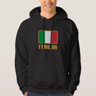 Italienska flaggan hoodie