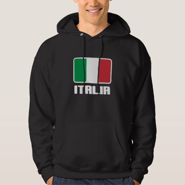 Italienska flaggan hoodie (Framsida)