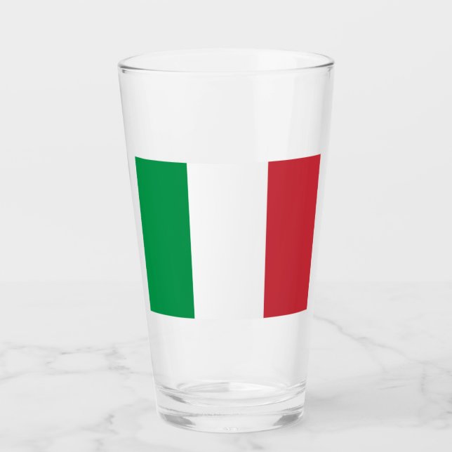 Italienska flaggan (Italien) Glaskopp (Framsida)