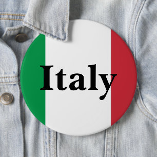 Italienska flaggan italiensk stolthet Europa land Knapp