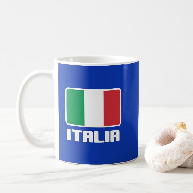 Italienska flaggan kaffemugg (Med munk)