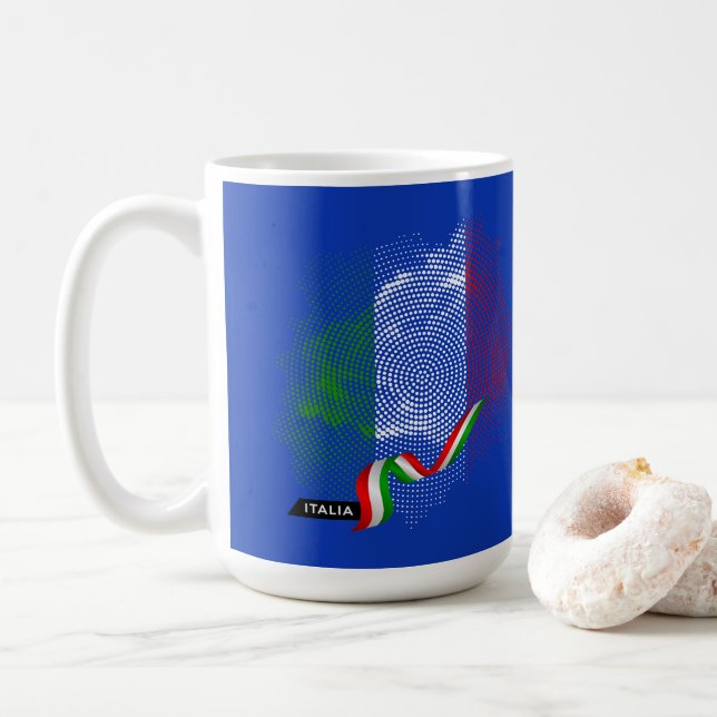 Italienska flaggan kaffemugg (Med munk)