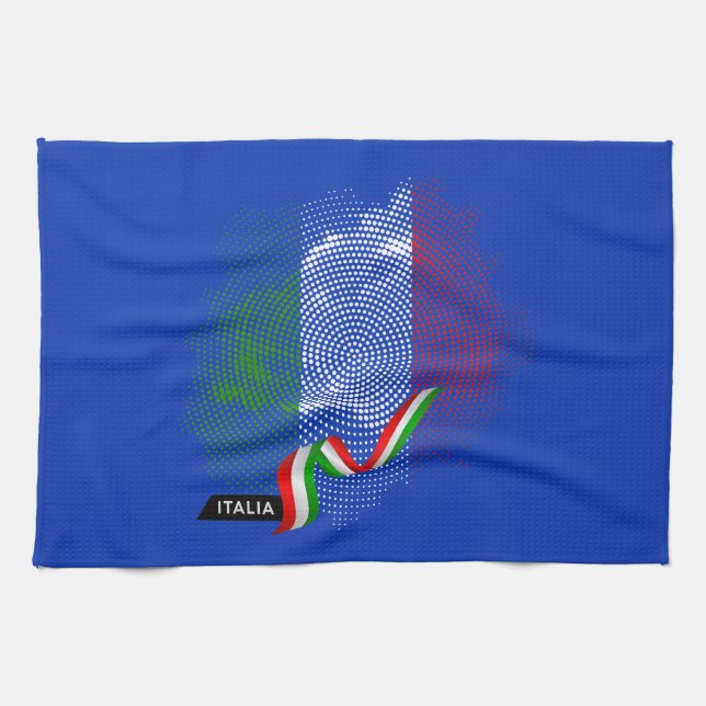 Italienska flaggan kökshandduk (Horisontell)