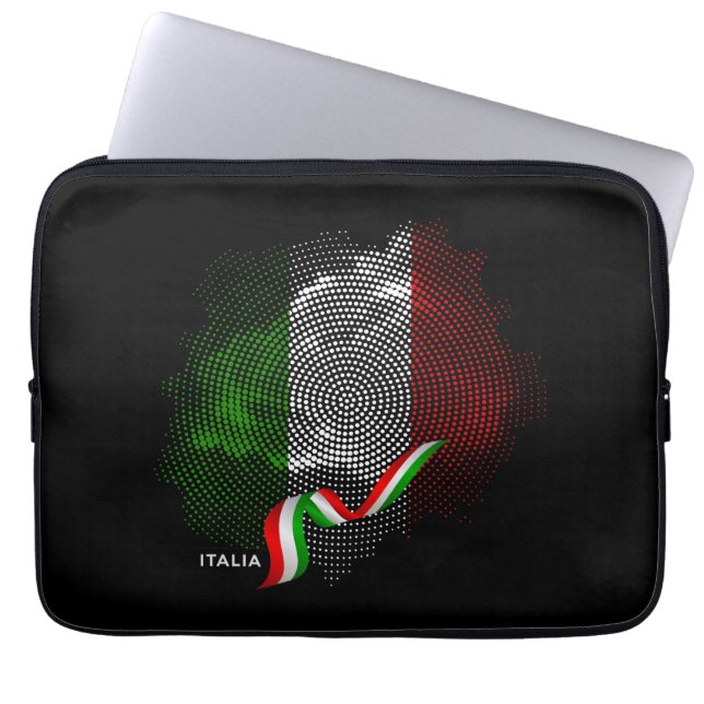 Italienska flaggan laptop fodral (Framsidan)