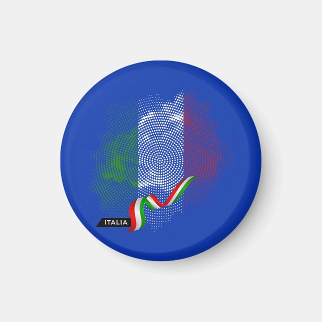 Italienska flaggan magnet (Framsidan)