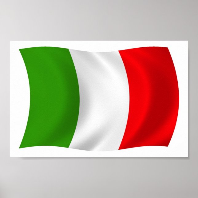 Italienska flaggan Postertryck Poster (Framsidan)