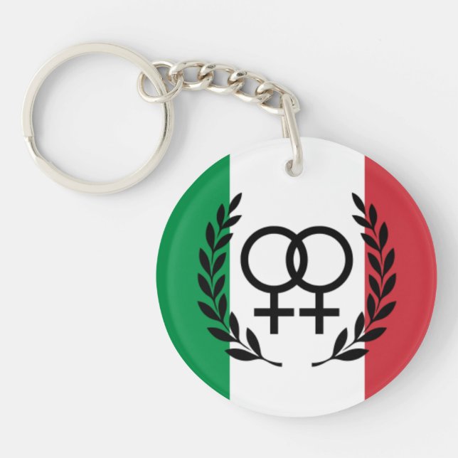 italienska flaggan Sapphic akryl Symbol  (Framsidan)